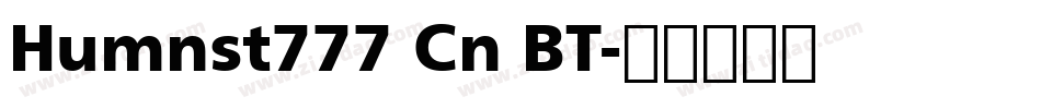 Humnst777 Cn BT字体转换